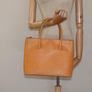 CELINE Hand Bag Leather Orange Auth bs25161-22