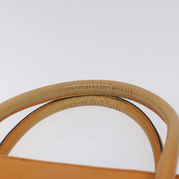 CELINE Hand Bag Leather Orange Auth bs25161
