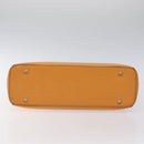 CELINE Hand Bag Leather Orange Auth bs25161-5