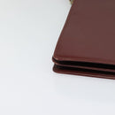 CARTIER Must Line Shoulder Bag Leather Bordeaux Gold Auth bs25166-9