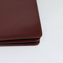 CARTIER Must Line Shoulder Bag Leather Bordeaux Gold Auth bs25166-14
