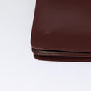 CARTIER Must Line Shoulder Bag Leather Bordeaux Gold Auth bs25166-15