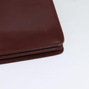 CARTIER Must Line Shoulder Bag Leather Bordeaux Gold Auth bs25166-16