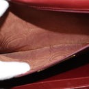 CARTIER Must Line Shoulder Bag Leather Bordeaux Gold Auth bs25166-12