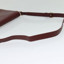 CARTIER Must Line Shoulder Bag Leather Bordeaux Gold Auth bs25166-7