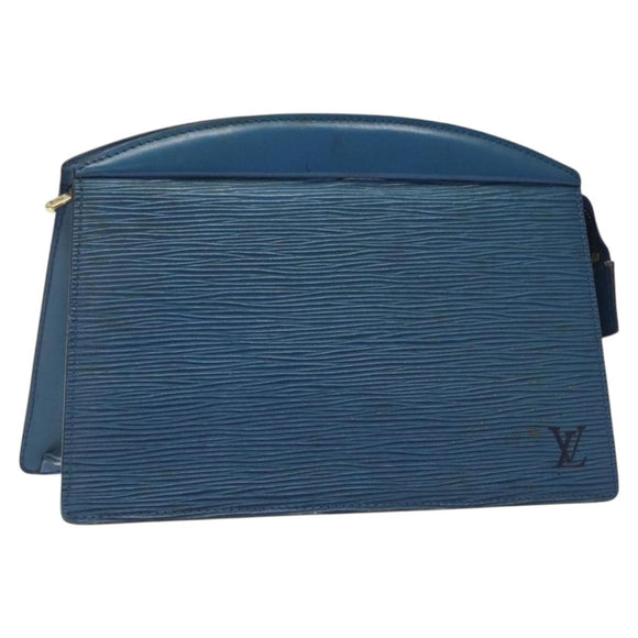 LOUIS VUITTON Epi Trousse Crete Pouch Blue M48405 LV Auth bs25169
