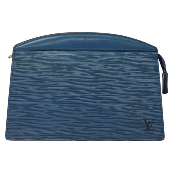 LOUIS VUITTON Epi Trousse Crete Pouch Blue M48405 LV Auth bs25169
