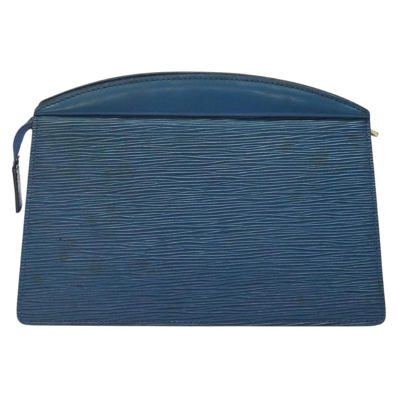 LOUIS VUITTON Epi Trousse Crete Pouch Blue M48405 LV Auth bs25169