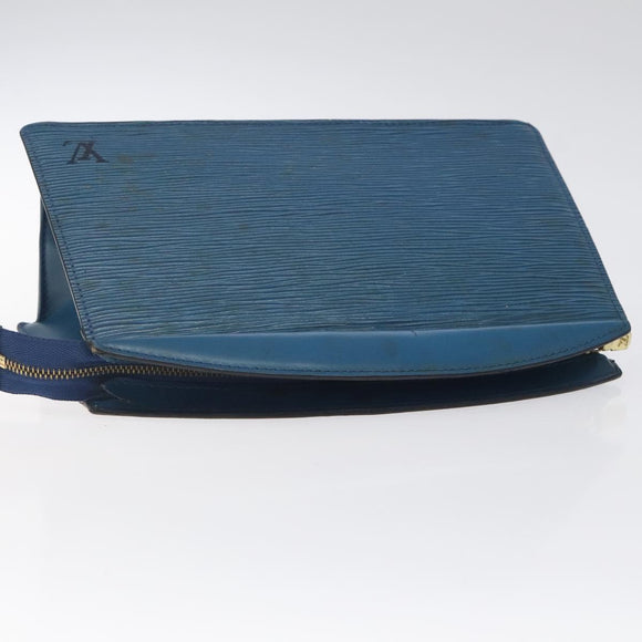 LOUIS VUITTON Epi Trousse Crete Pouch Blue M48405 LV Auth bs25169