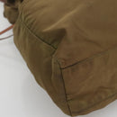 PRADA Shoulder Bag Nylon Khaki Gold Auth bs25176-16
