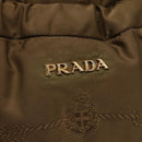PRADA Shoulder Bag Nylon Khaki Gold Auth bs25176-17