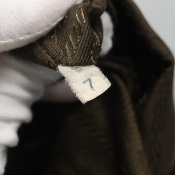 PRADA Shoulder Bag Nylon Khaki Gold Auth bs25176