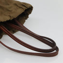 PRADA Shoulder Bag Nylon Khaki Gold Auth bs25176-7