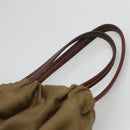 PRADA Shoulder Bag Nylon Khaki Gold Auth bs25176-8