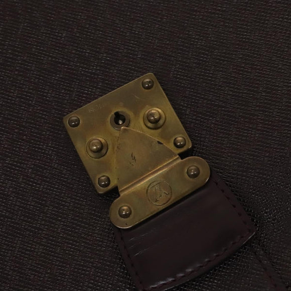 LOUIS VUITTON Taiga Leather Ural Briefcase Acajou M30026 LV Auth bs25184