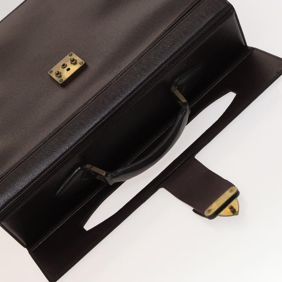 LOUIS VUITTON Taiga Leather Ural Briefcase Acajou M30026 LV Auth bs25184