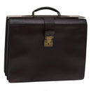 LOUIS VUITTON Taiga Leather Ural Briefcase Acajou M30026 LV Auth bs25184-1