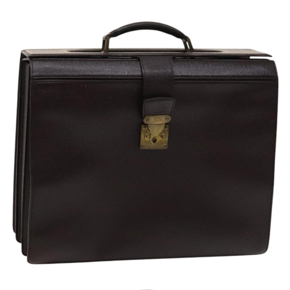 LOUIS VUITTON Taiga-Leder Ural Aktentasche Acajou M30026 LV Auth bs25184