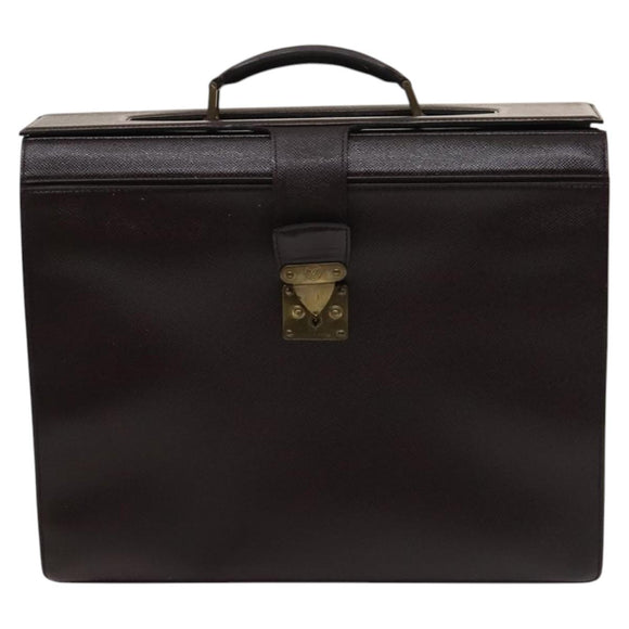 LOUIS VUITTON Taiga Leather Ural Briefcase Acajou M30026 LV Auth bs25184