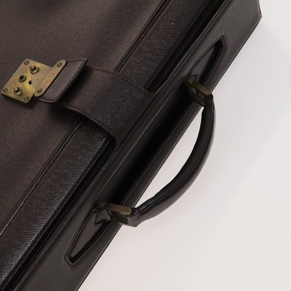 LOUIS VUITTON Taiga Leather Ural Briefcase Acajou M30026 LV Auth bs25184