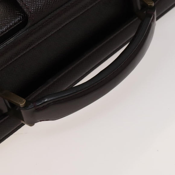 LOUIS VUITTON Taiga Leather Ural Briefcase Acajou M30026 LV Auth bs25184