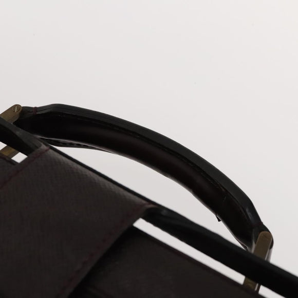 LOUIS VUITTON Taiga Leather Ural Briefcase Acajou M30026 LV Auth bs25184