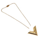 LOUIS VUITTON Essential V Necklace metal Gold MP1465 LV Auth bs25185-1