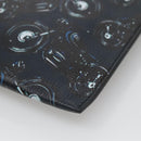 Salvatore Ferragamo Clutch Bag Leather Black Silver Auth bs25187-9