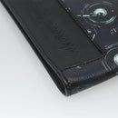 Salvatore Ferragamo Clutch Bag Leather Black Silver Auth bs25187-14