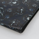 Salvatore Ferragamo Clutch Bag Leather Black Silver Auth bs25187-15