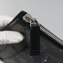 Salvatore Ferragamo Clutch Bag Leather Black Silver Auth bs25187-10