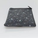 Salvatore Ferragamo Clutch Bag Leather Black Silver Auth bs25187-3