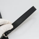 Salvatore Ferragamo Clutch Bag Leather Black Silver Auth bs25187-7