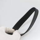 Salvatore Ferragamo Clutch Bag Leather Black Silver Auth bs25187-8