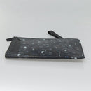 Salvatore Ferragamo Clutch Bag Leather Black Silver Auth bs25187-5