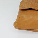 CHANEL Chain Shoulder Bag Leather Brown Silver CC Auth bs25207-10