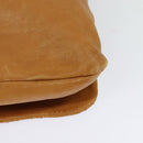 CHANEL Chain Shoulder Bag Leather Brown Silver CC Auth bs25207-16