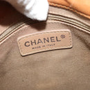 CHANEL Chain Shoulder Bag Leather Brown Silver CC Auth bs25207-19