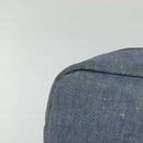 CHANEL Chain Hand Bag Canvas Blue Silver CC Auth bs25208-15