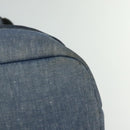 CHANEL Chain Hand Bag Canvas Blue Silver CC Auth bs25208-10