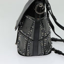 Christian Louboutin Backpack Leather Black Silver Auth bs25217-4