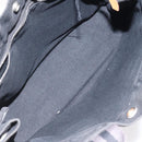 HERMES Fourre Tout PM Hand Bag Canvas Black Gray Silver Auth bs25218-10