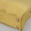 PRADA Hand Bag Nylon Yellow Silver Auth bs25222-9