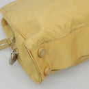 PRADA Hand Bag Nylon Yellow Silver Auth bs25222-14