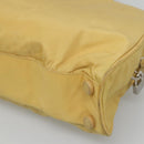 PRADA Hand Bag Nylon Yellow Silver Auth bs25222-15