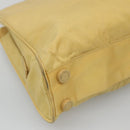 PRADA Hand Bag Nylon Yellow Silver Auth bs25222-16