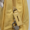 PRADA Hand Bag Nylon Yellow Silver Auth bs25222-10