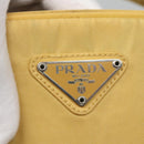 PRADA Hand Bag Nylon Yellow Silver Auth bs25222-18
