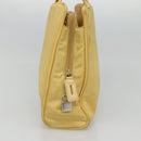 PRADA Hand Bag Nylon Yellow Silver Auth bs25222-3
