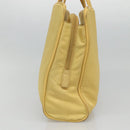 PRADA Hand Bag Nylon Yellow Silver Auth bs25222-4